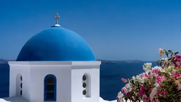 Blue dome, Santorini